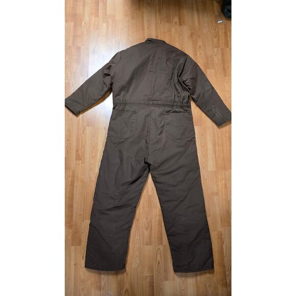 Vintage Zero Zone Insulated Coveralls Green Mens XL Workwear Bibs 90s - Picture 8 of 14